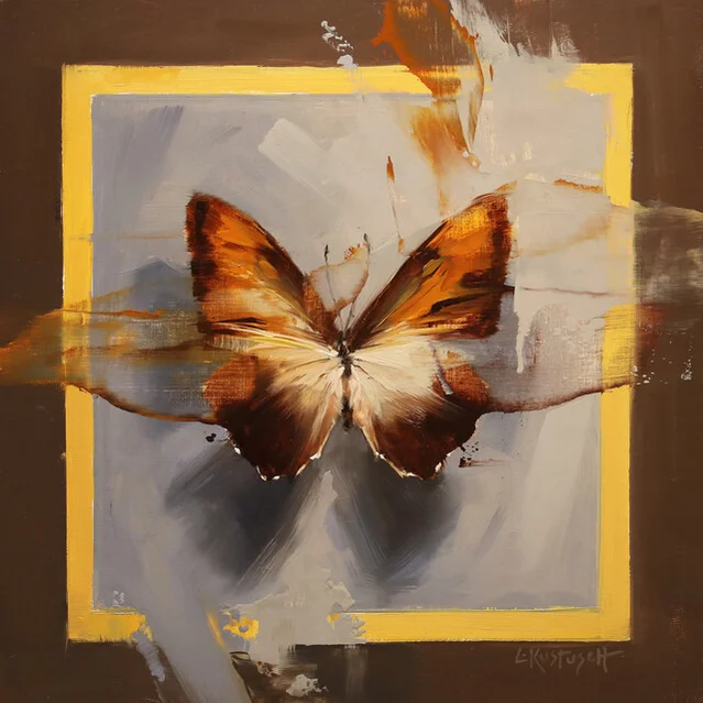 The Sunset Morpho on Shades of Slate & Umber, (2023)