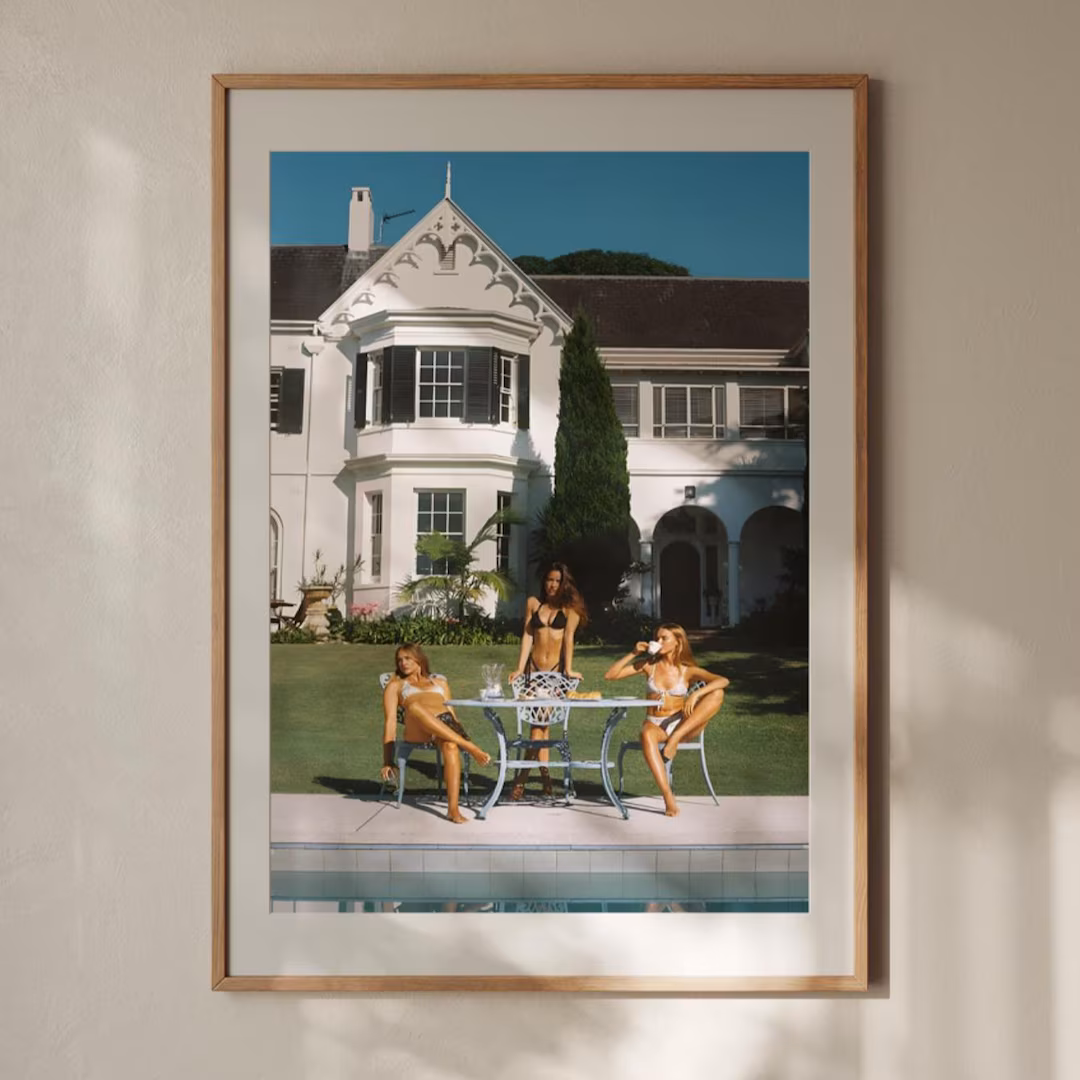 High Society Girls Pool Print: Luxurious Summer Photo Art (digital Download