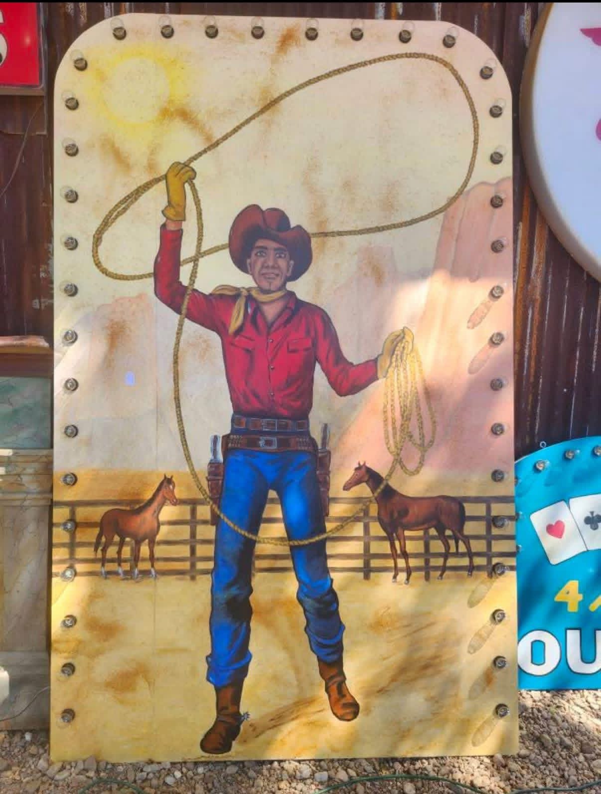 Lasso Cowboy Sign